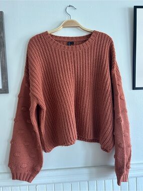 Women's Cozy Chunky Knit Sweater - Rust